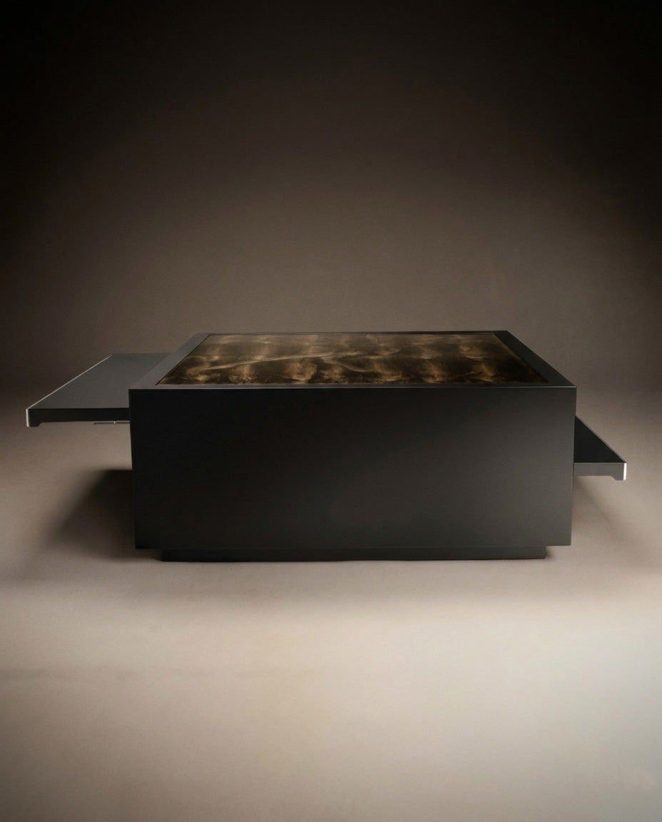 DIMORE - Table basse en ondatra -Yves Salomon Editions