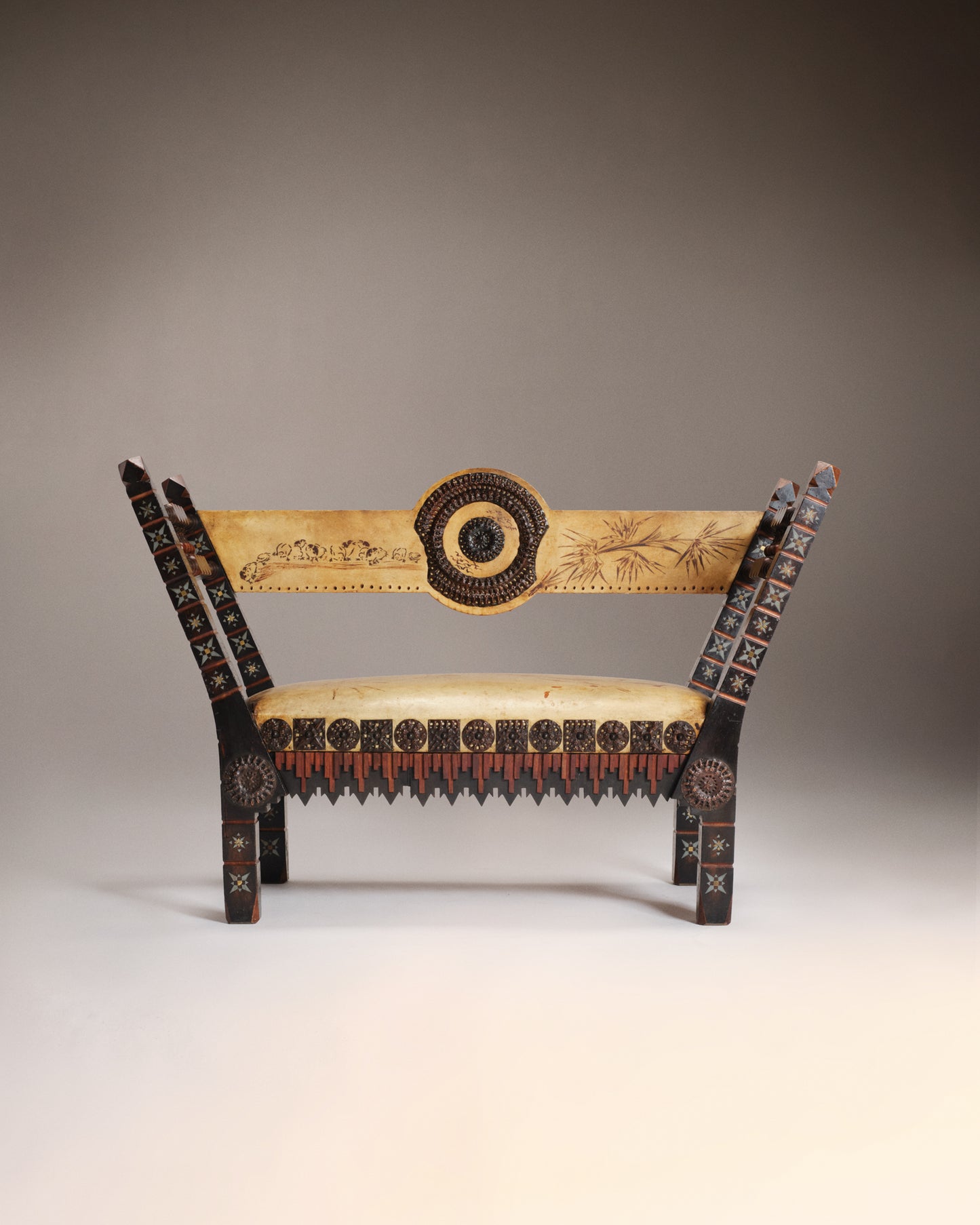 VINTAGE CARLO BUGATTI - Bench seat