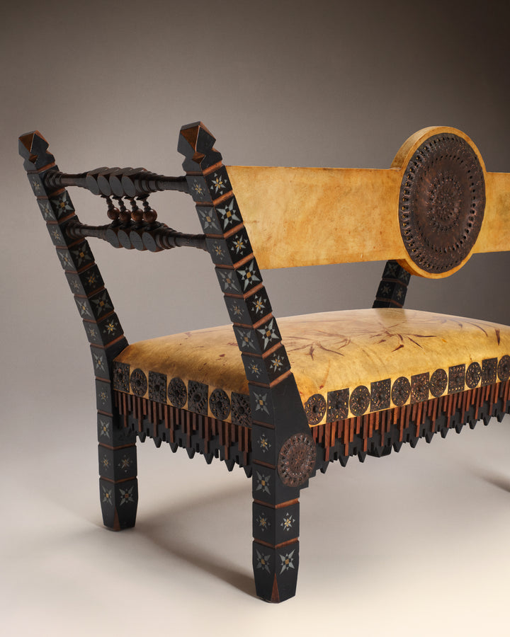VINTAGE CARLO BUGATTI - Bench seat