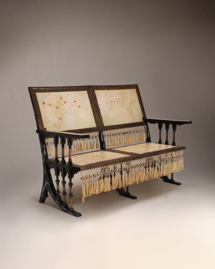VINTAGE CARLO BUGATTI - Two-seat settee